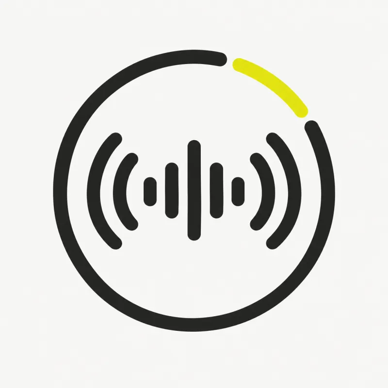 Illustration: a soundwave being converted into timestamped text