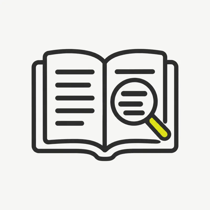 Illustration: an interview microphone beside timestamped transcript lines