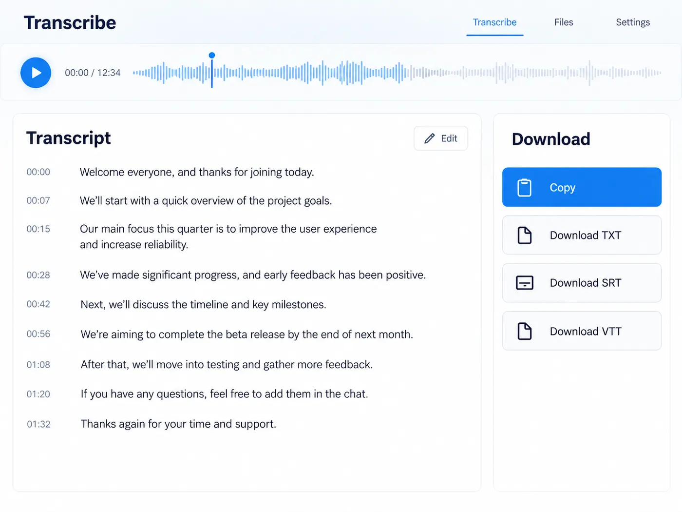 Illustration: text with copy and download buttons